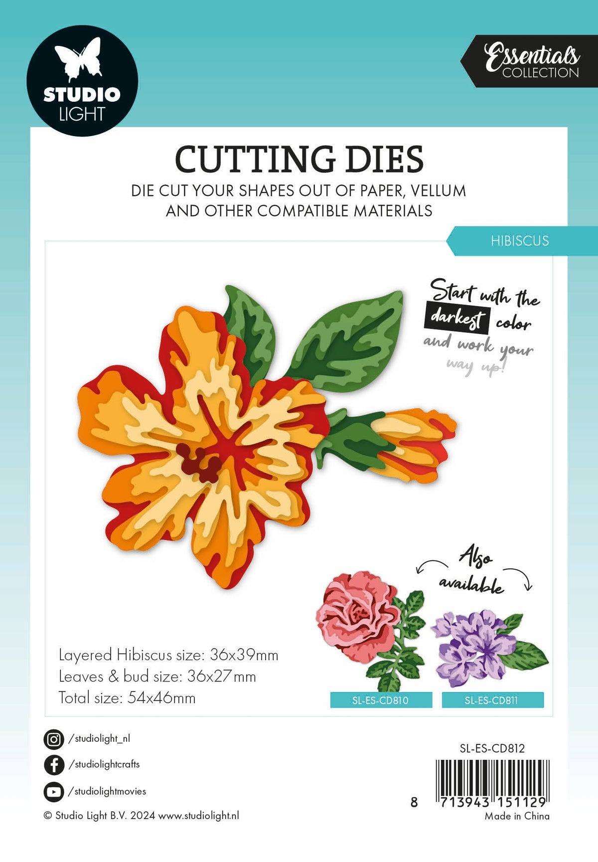 SL Cutting Dies Layered - Hibiscus Essentials 13 PC-3