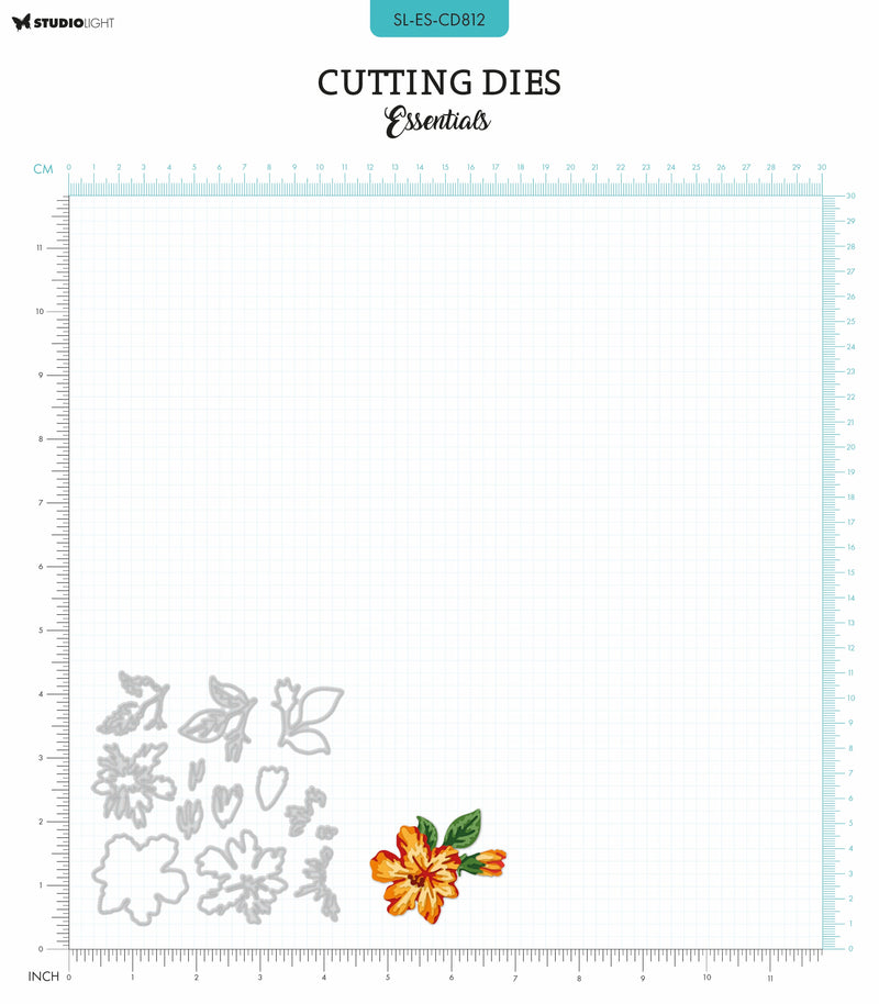 SL Cutting Dies Layered - Hibiscus Essentials 13 PC-2