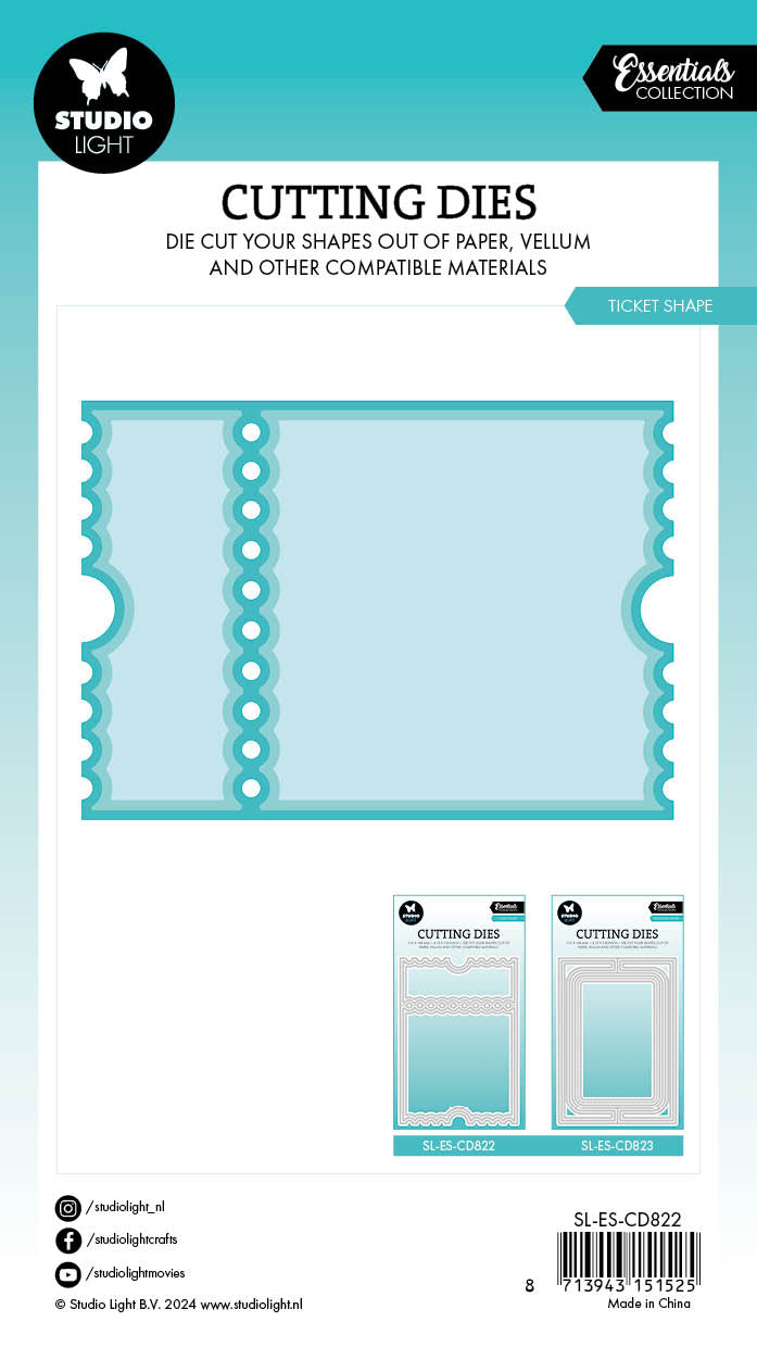 SL Cutting Dies Ticket Card Shape Essentials 5 PC-3