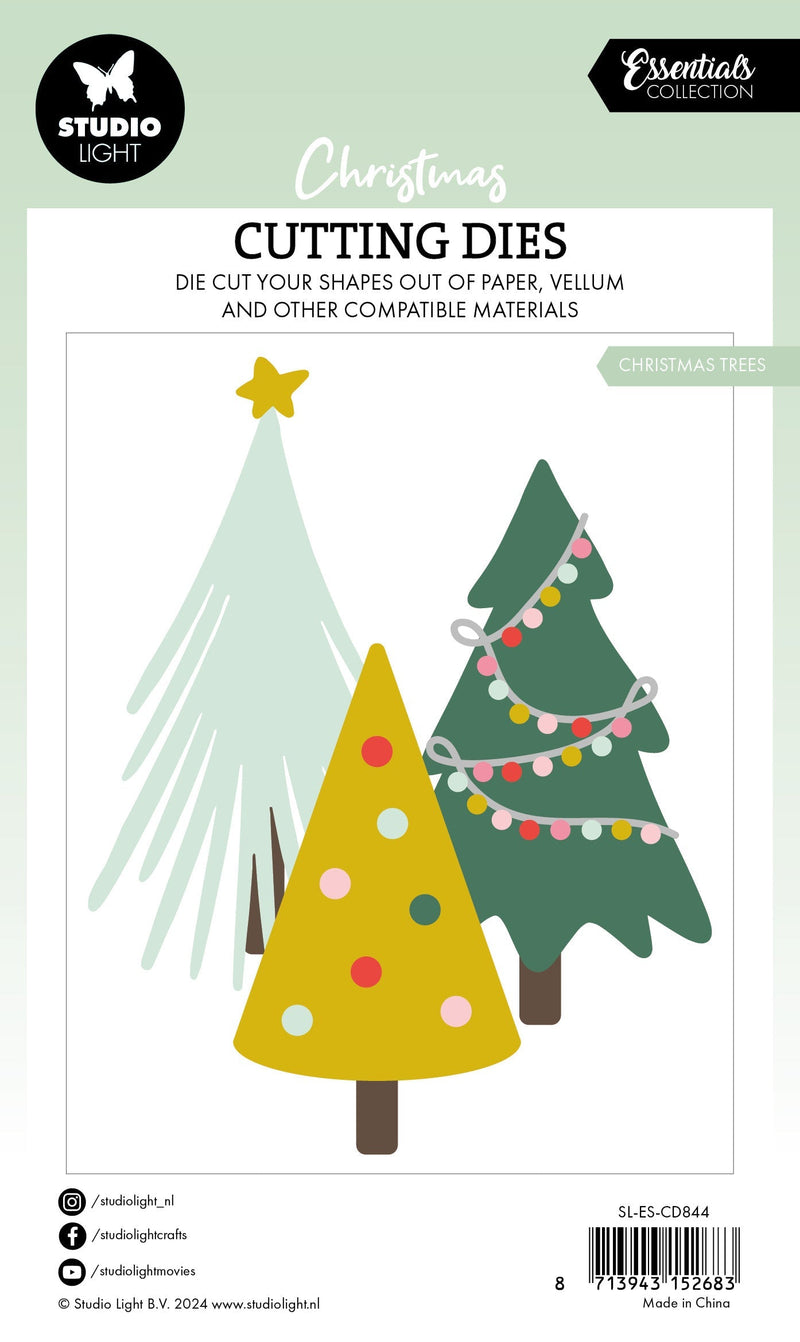 SL Cutting Dies Christmas Trees Essentials 8 PC-2