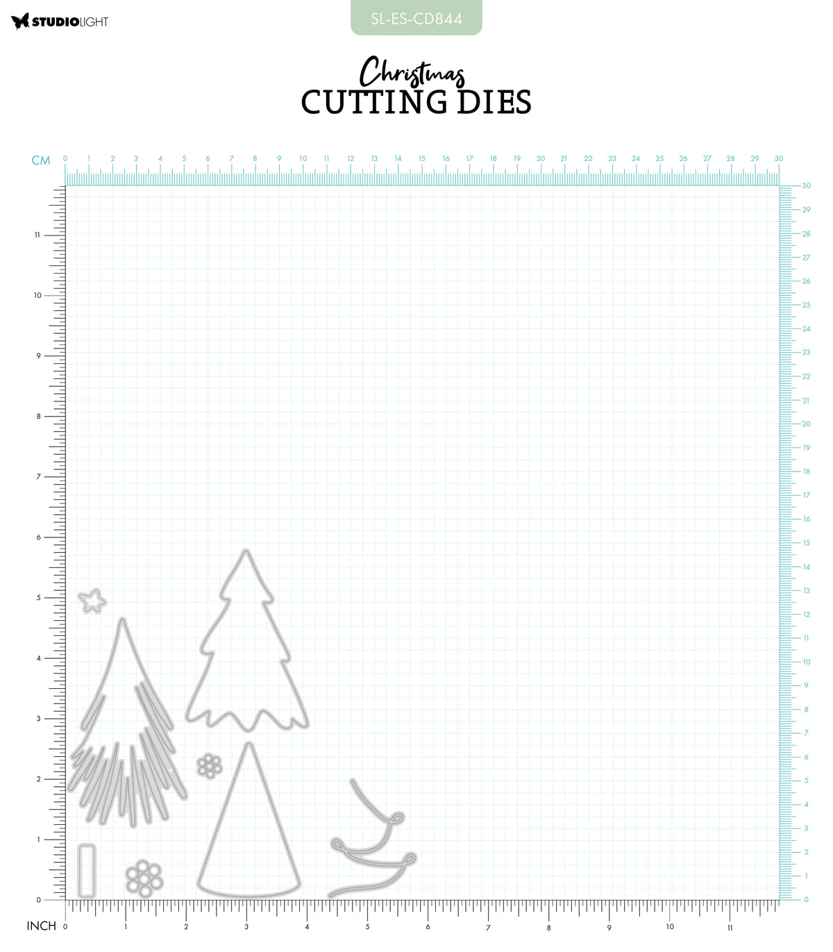 SL Cutting Dies Christmas Trees Essentials 8 PC-3