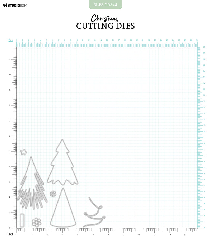 SL Cutting Dies Christmas Trees Essentials 8 PC-3