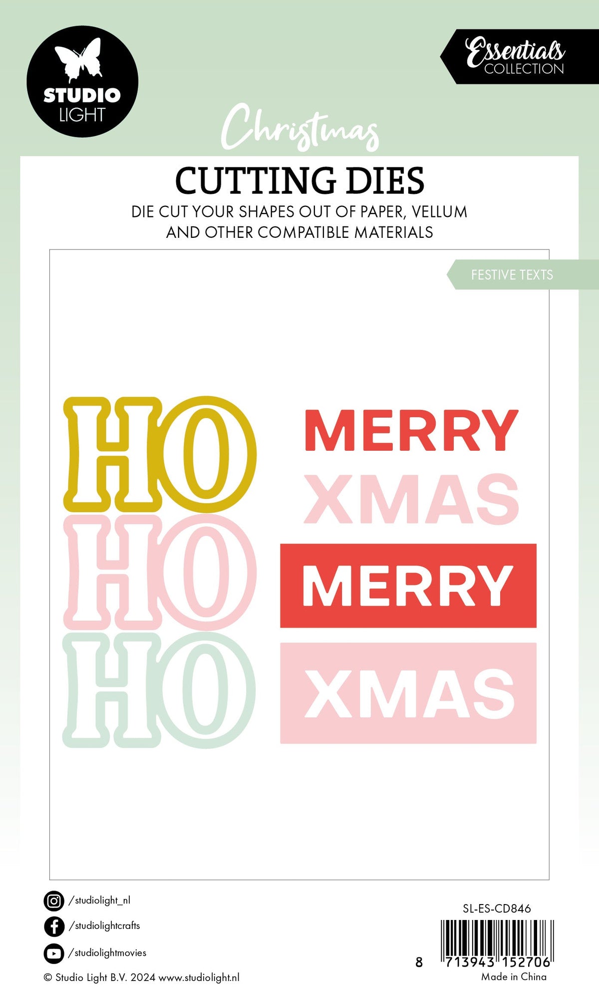 SL Cutting Dies Festive Texts Essentials 4 PC-2