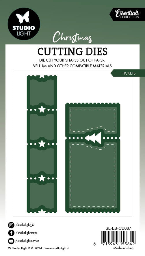 SL Cutting Dies Christmas Ticket Essentials 8 PC-3