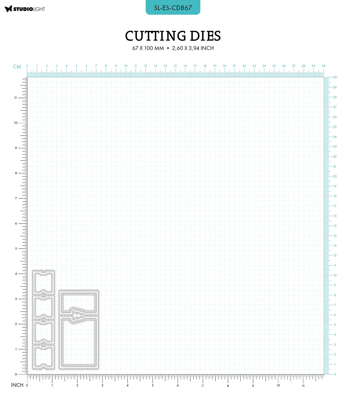 SL Cutting Dies Christmas Ticket Essentials 8 PC-2
