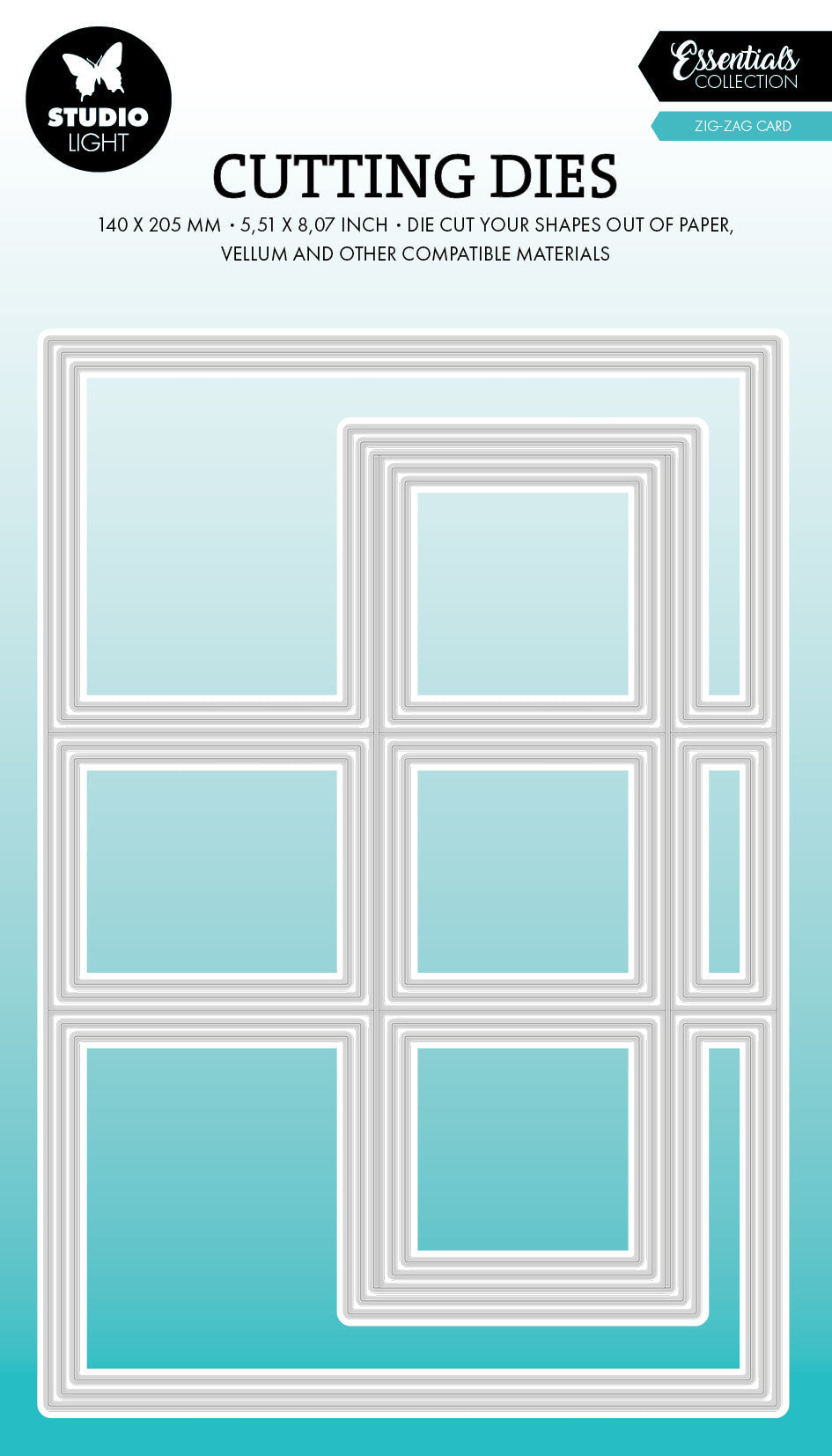 Matrices de découpe SL Zig-Zag Card Essentials, 15 pièces-1