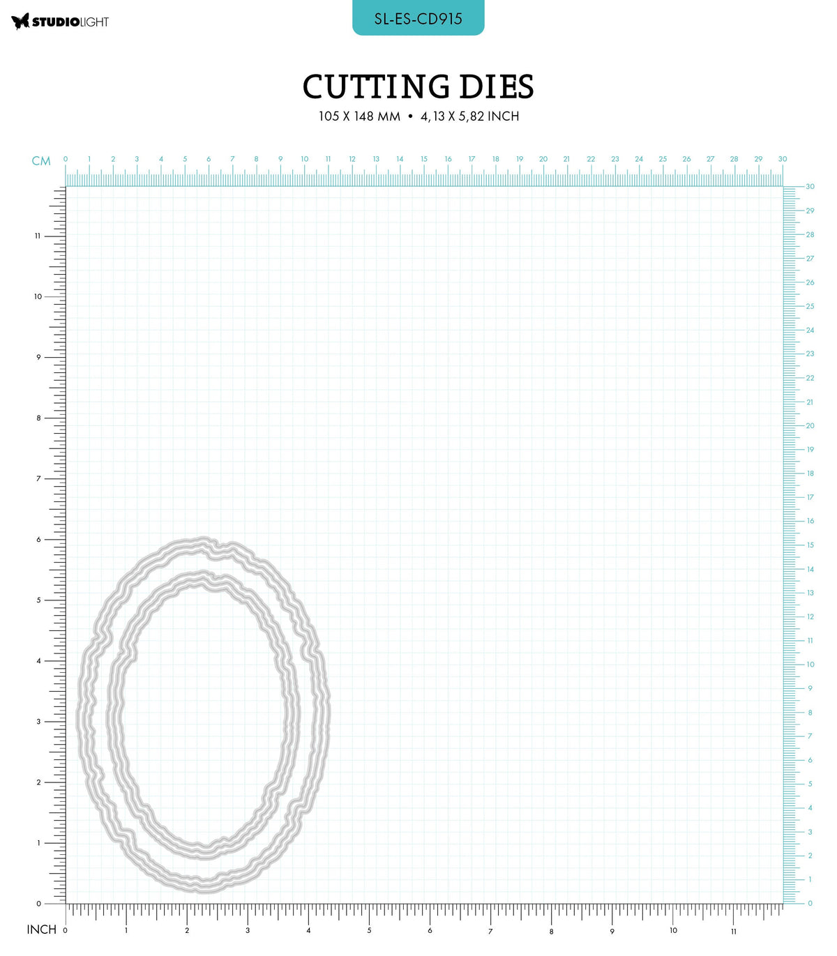 SL Cutting Die Torn Edge Ovals Essentials 6 PC-2