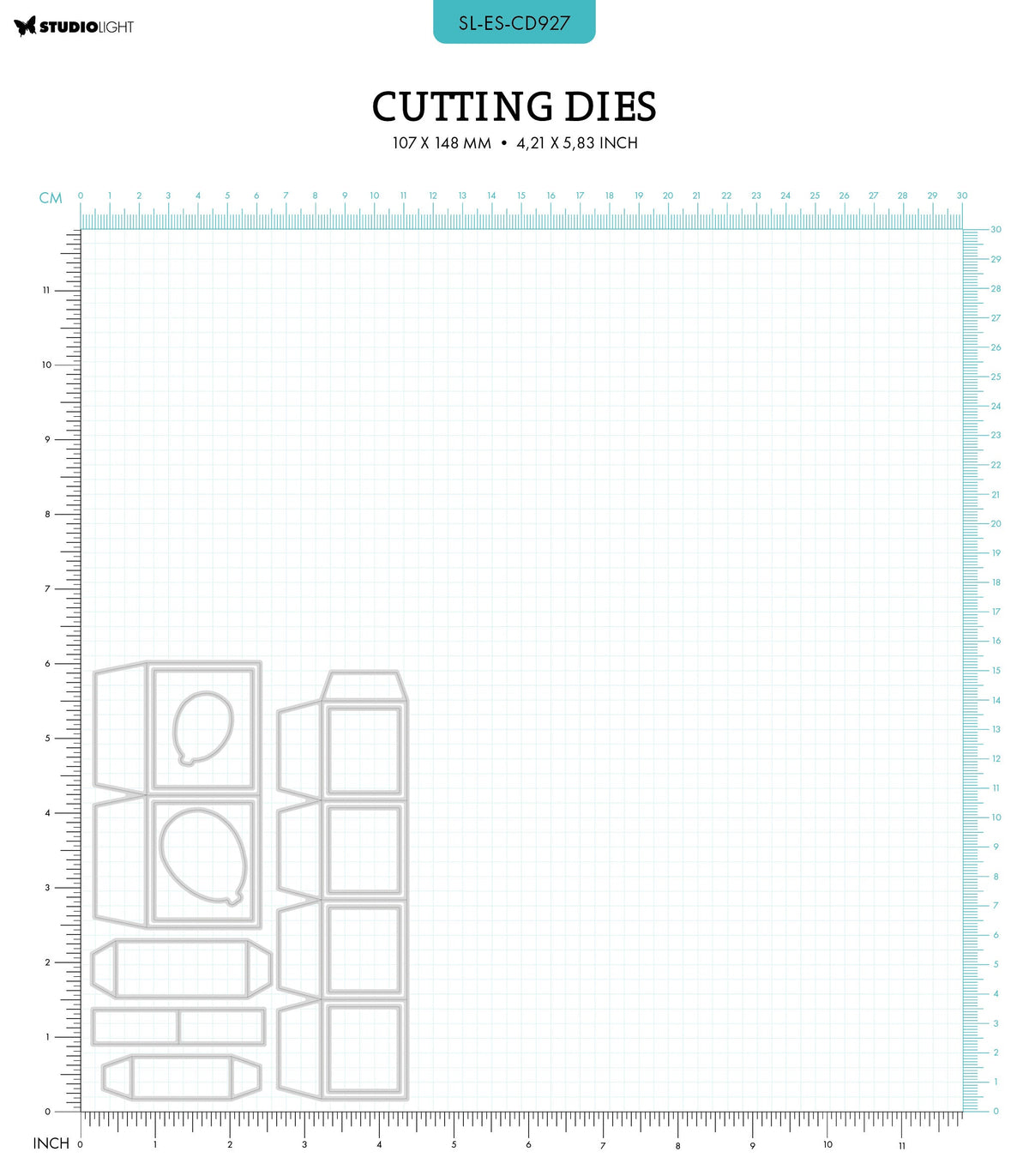 SL Cutting Die Balloon Box Pop-Up Essentials 13 PC-2