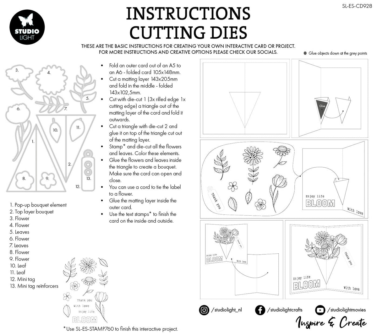 SL Cutting Die Bouquet Pop-Up Essentials 13 PC-3