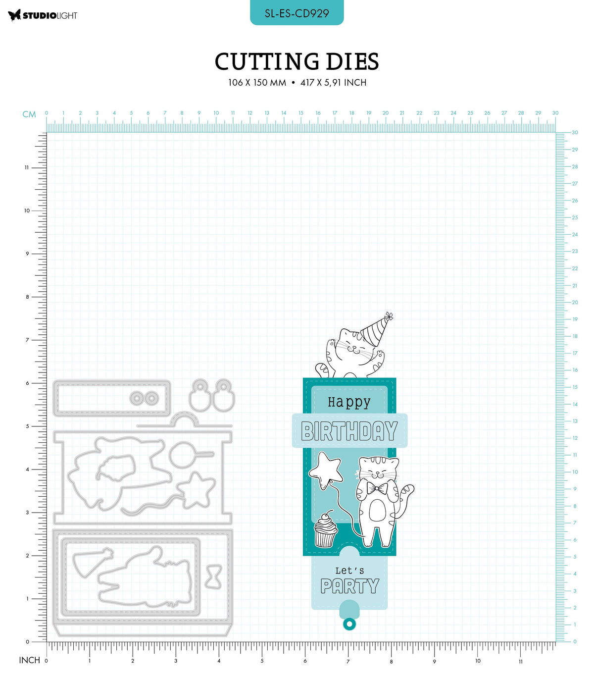 SL Cutting Die Peek A Boo Slider Essentials 14 PC-2