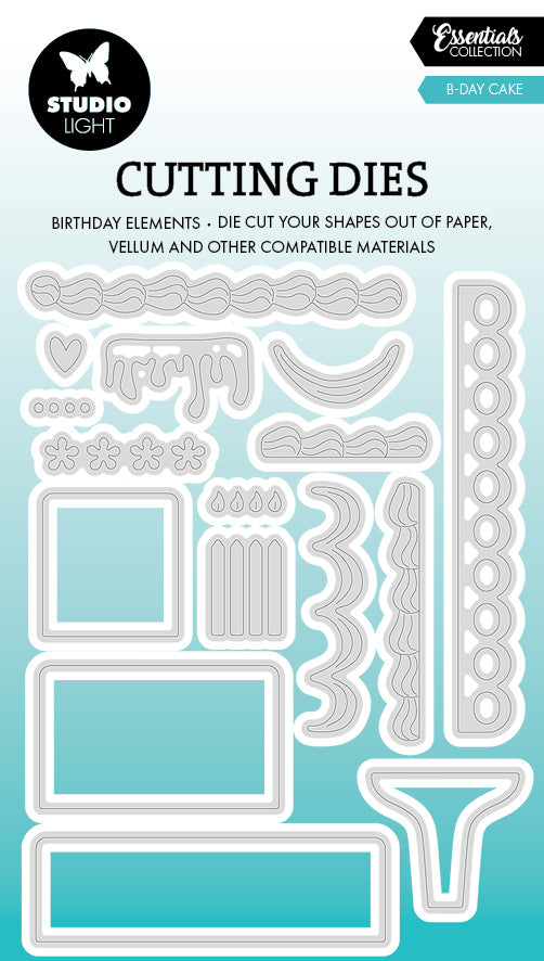SL Cutting Die B-Day Cake Essentials 16 PC-1