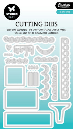 SL Cutting Die B-Day Cake Essentials 16 PC-1