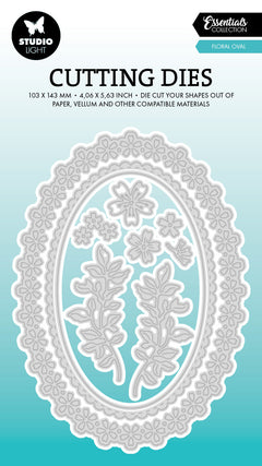 SL Cutting Die Floral Oval Essentials 10 PC-1