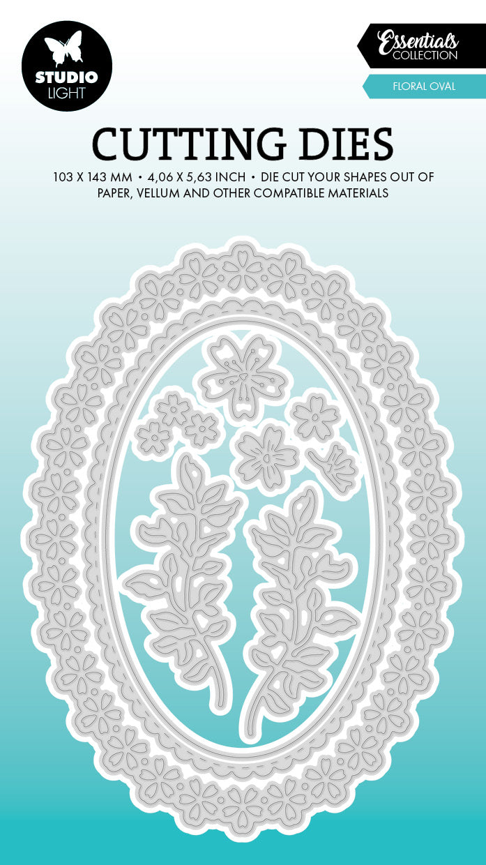 SL Cutting Die Floral Oval Essentials 10 PC-1