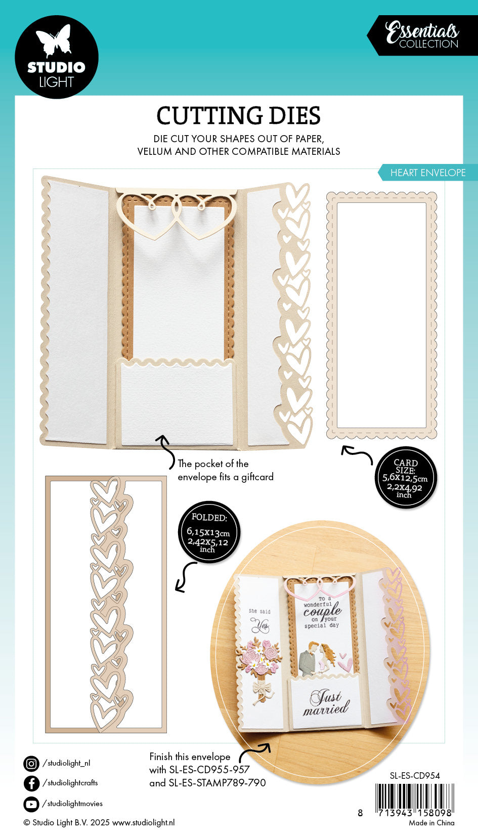 SL Cutting Die Heart Envelope Essentials 6 PC-2