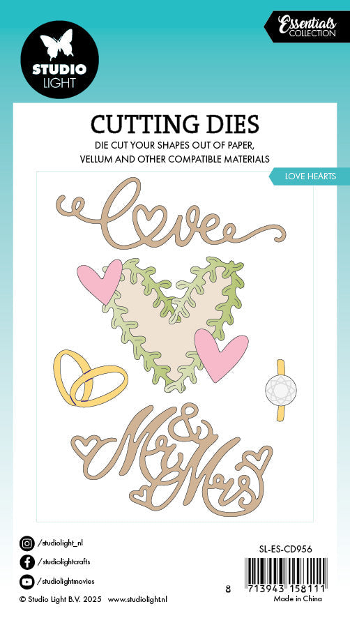 SL Cutting Die Love Hearts Essentials 12 PC-2