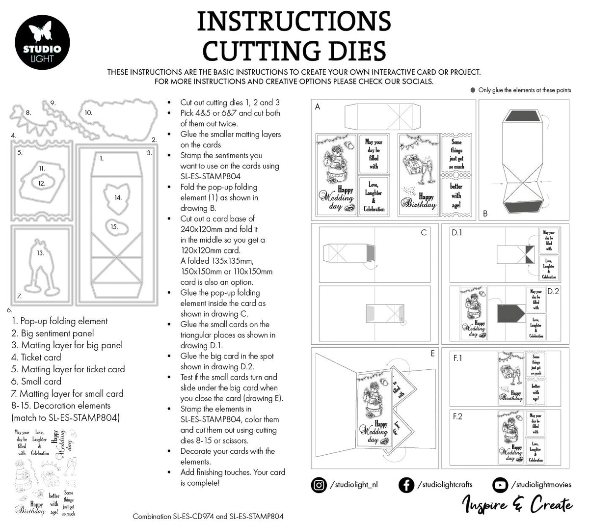 SL Cutting Die Turning Pop-Out Essentials 15 Pieces-2