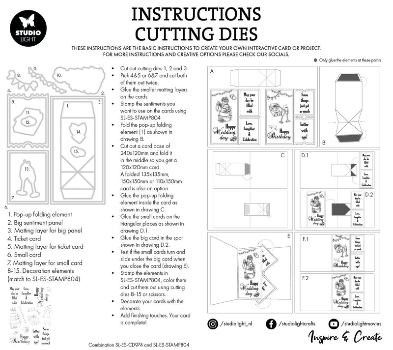 SL Cutting Die Turning Pop-Out Essentials 15 Pieces-2