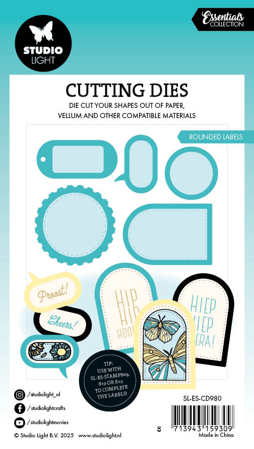 SL Cutting Die Rounded Labels Essentials 10 PC-2