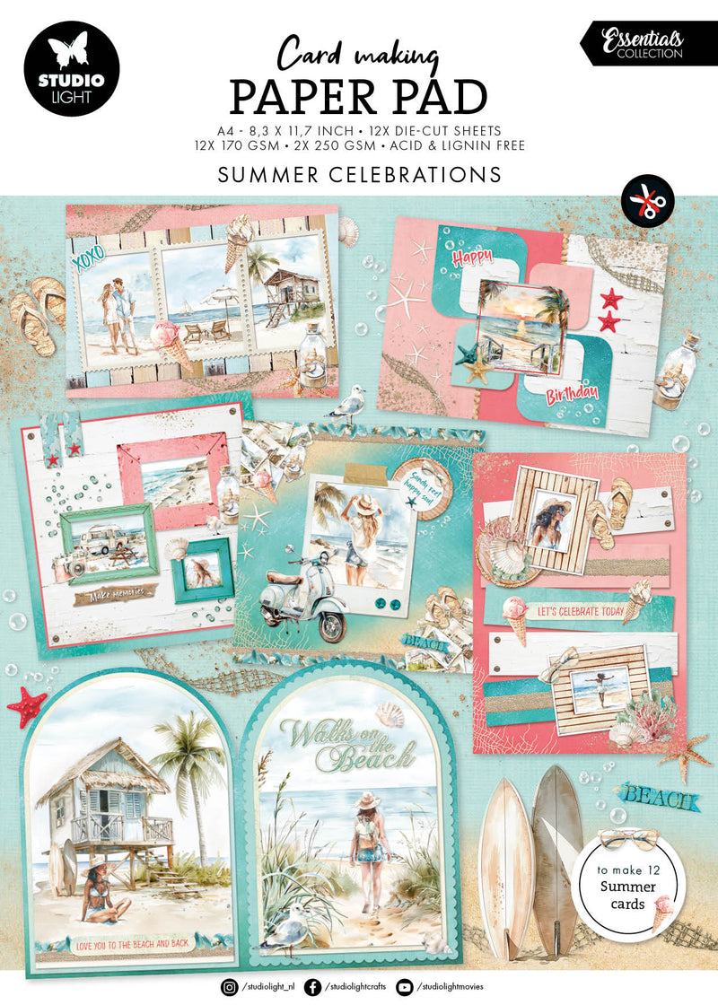 SL Card Making Pad Summer Celebration Essentials 14 Sheets-1