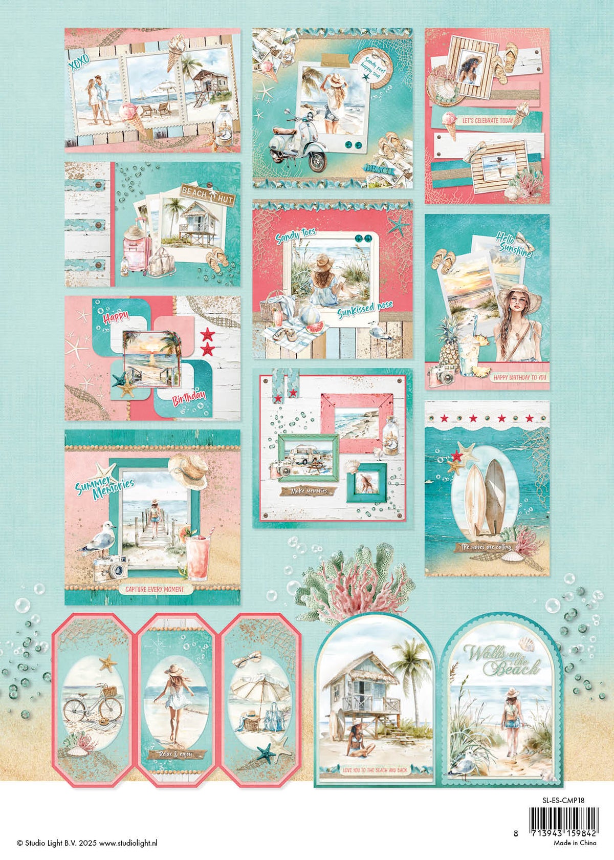 SL Card Making Pad Summer Celebration Essentials 14 Sheets-2