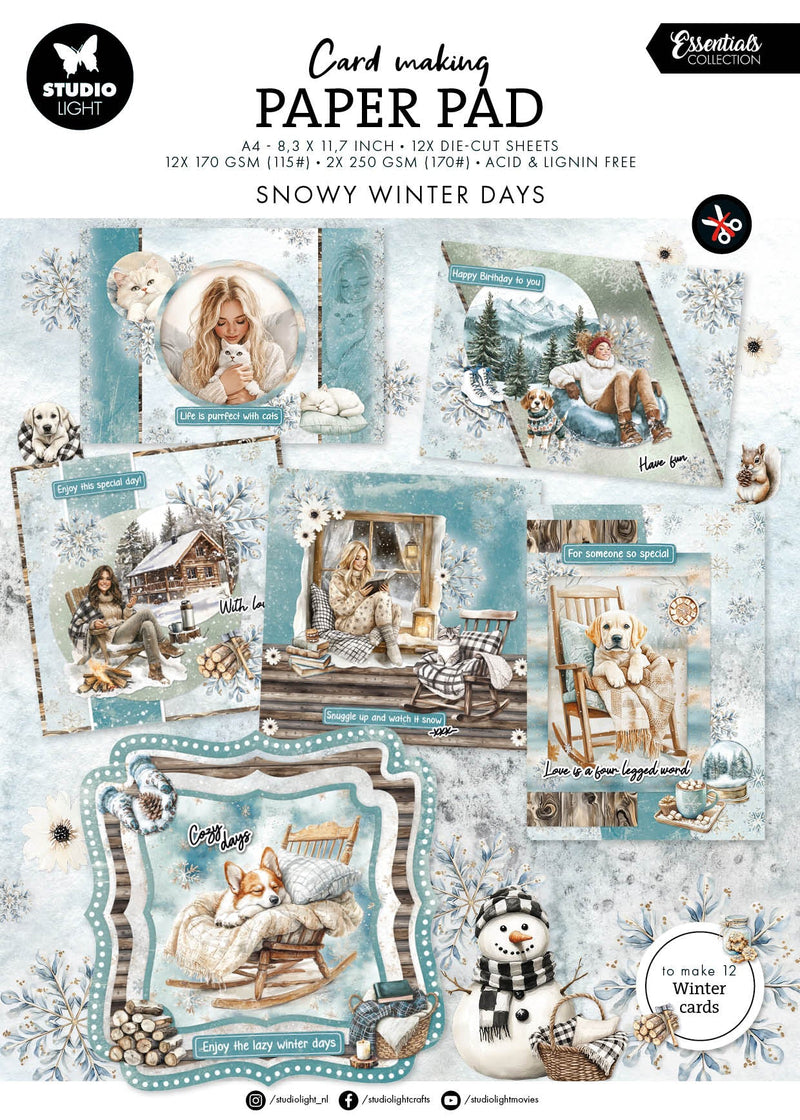 SL Card Making Pad Snowy Winter Days Essentials-1