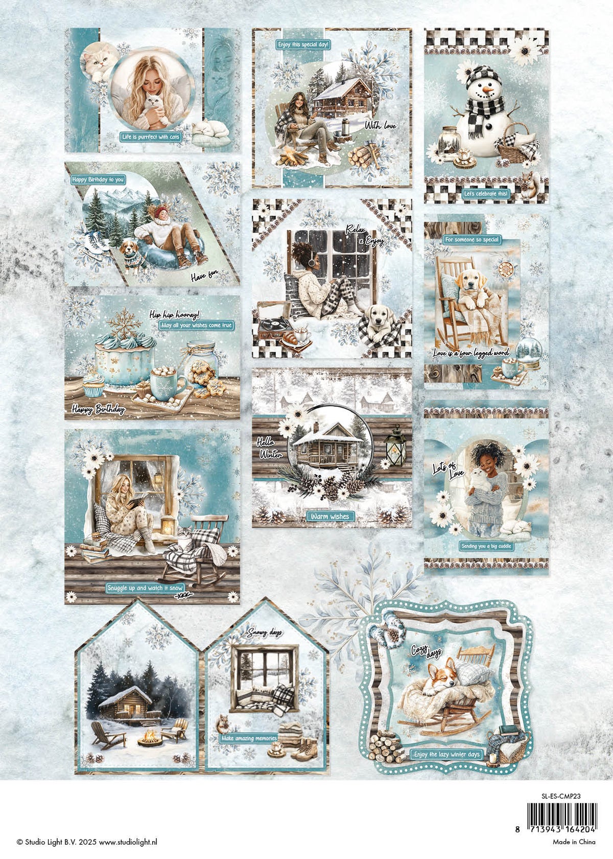 SL Card Making Pad Snowy Winter Days Essentials-2
