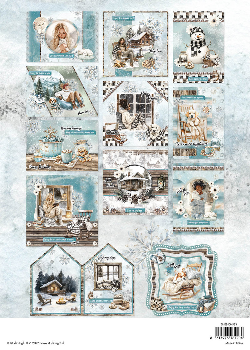 SL Card Making Pad Snowy Winter Days Essentials-2