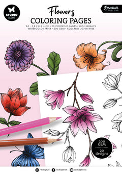 SL Coloring Pages Flowers Essentials 20 Sheets-1