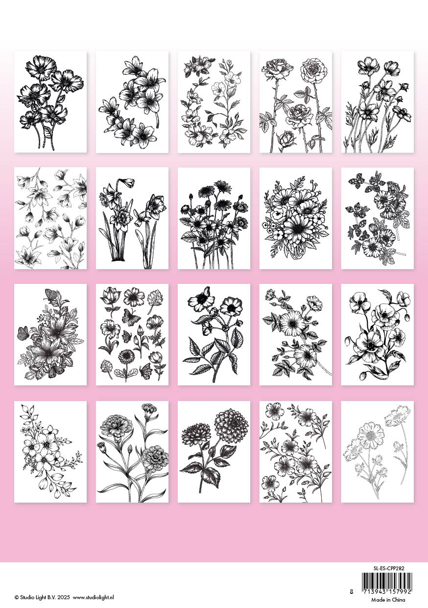 SL Coloring Pages Flowers Essentials 20 Sheets-2
