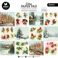 SL Collage Paper Pad Vintage Christmas Essentials 24 Sheets-1