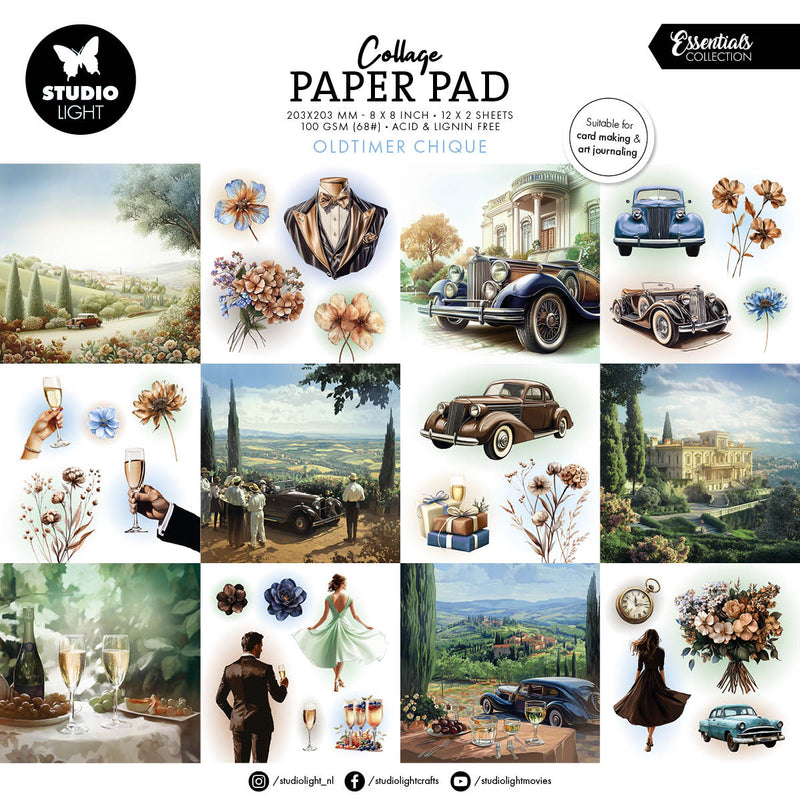 SL Collage Paper Pad Oldtimer Chique Essentials 24 Sheets-1