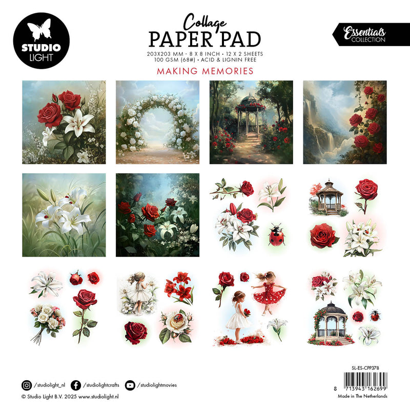 SL Collage Paper Pad Making Memories Essentials 24 Sheets-2