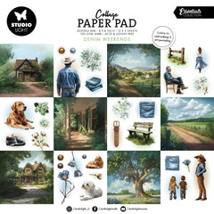 SL Collage Paper Pad Denim Weekends Essentials 203x203x5mm 24 Sheets-1