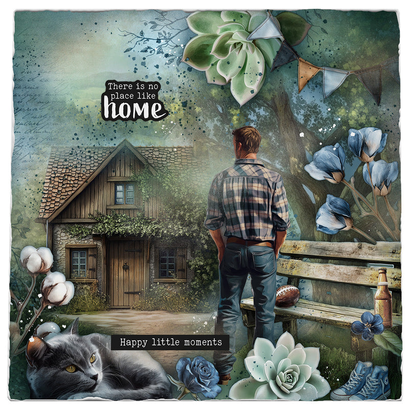 SL Collage Paper Pad Denim Weekends Essentials 203x203x5mm 24 Sheets-3
