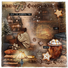 SL Collage Paper Pad Hot Cocoa Essentials 203x203x5mm 24 Sheets-3
