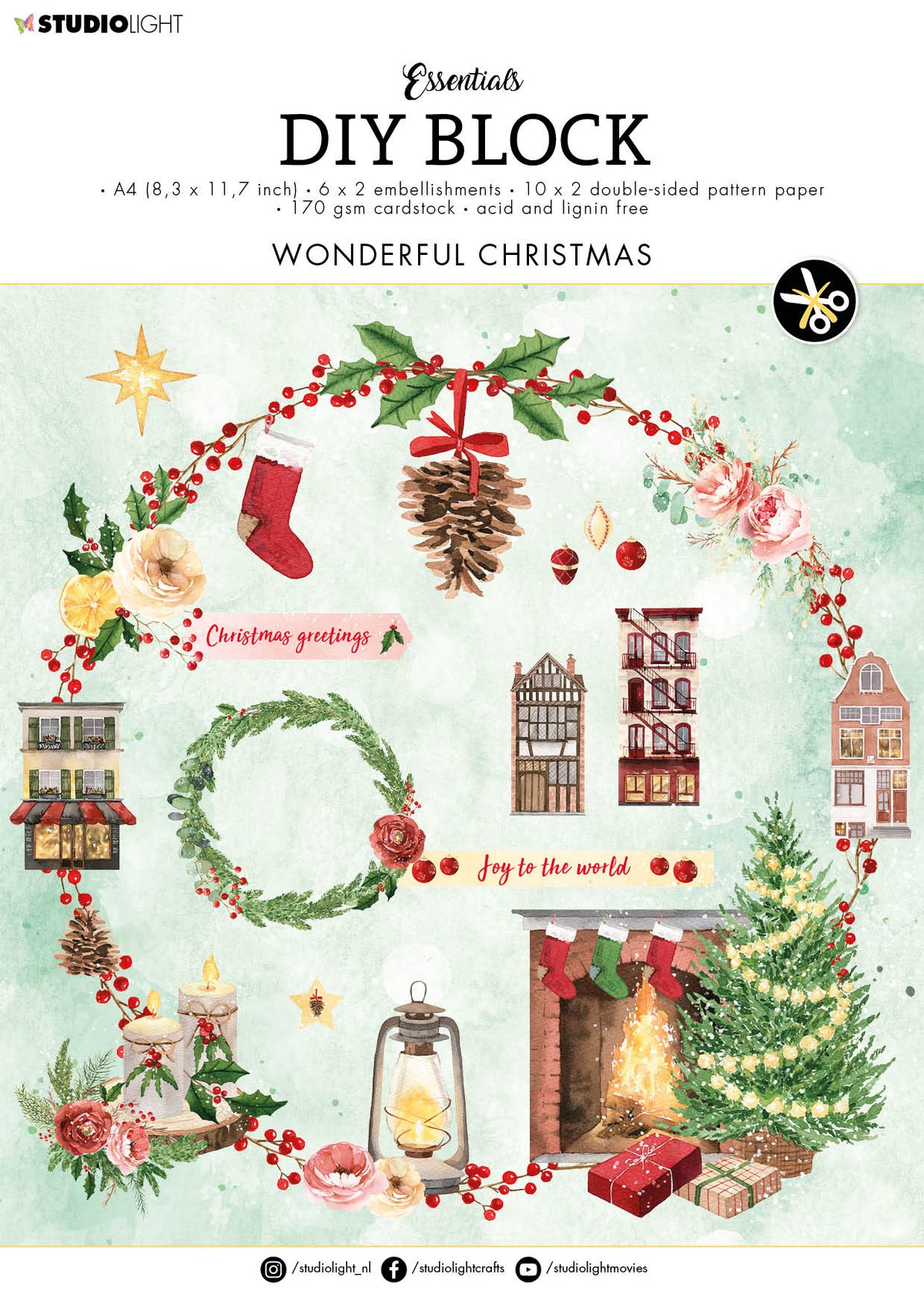 SL DIY Bloc Essentiels de Noël 294x210x9mm 32 FEUILLE n°51-1