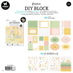 Bloque de troqueles SL Marcos florales en colores pastel Essentials 105x148x3mm 24 hojas n.º 65-2