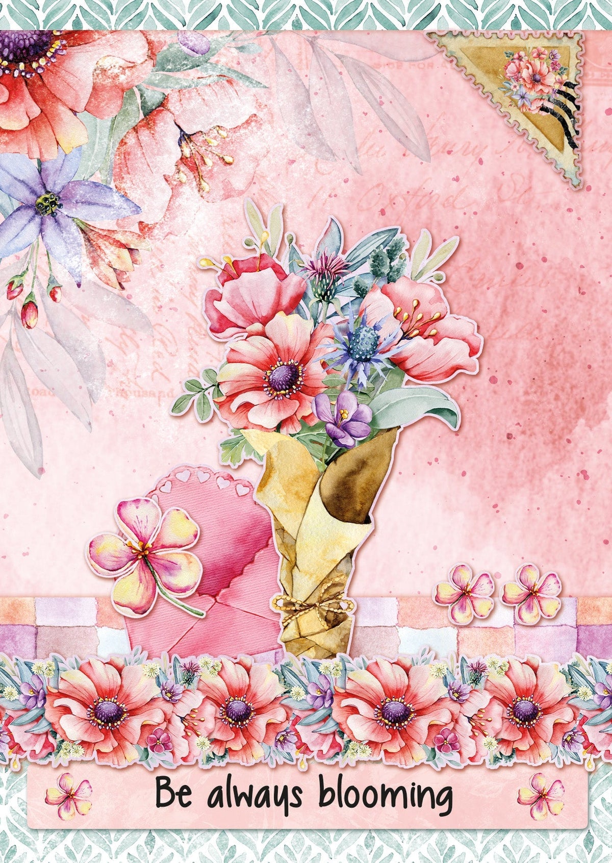 Bloc de papel troquelado SL Wildflowers Essentials 294x210x9mm 32 hojas n.º 145-3