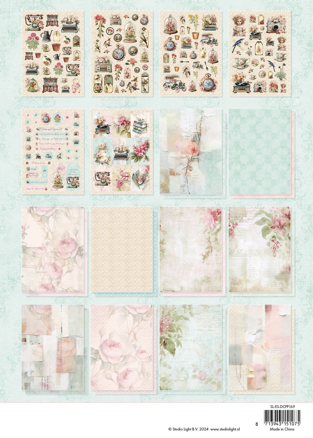 SL Die-Cut Paper Pad Shabby Chic Essentials 32 SH-3