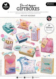 SL DIY Giftboxes Hip Hip Hooray Paper Pad Essentials 12 SH-1