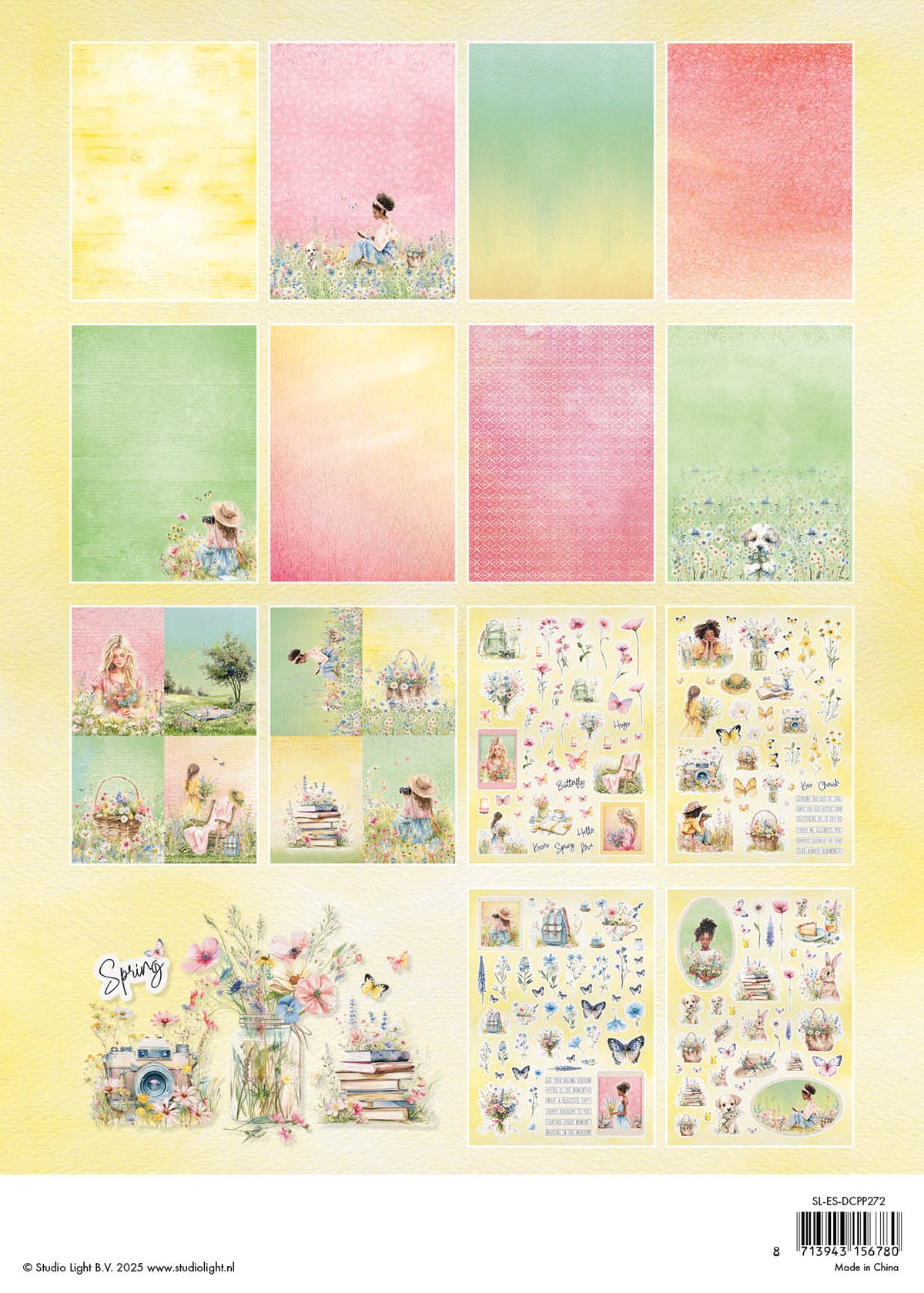 SL Die-Cut Designer Paper Pad Blooming Spring Essentials 28 SH-2