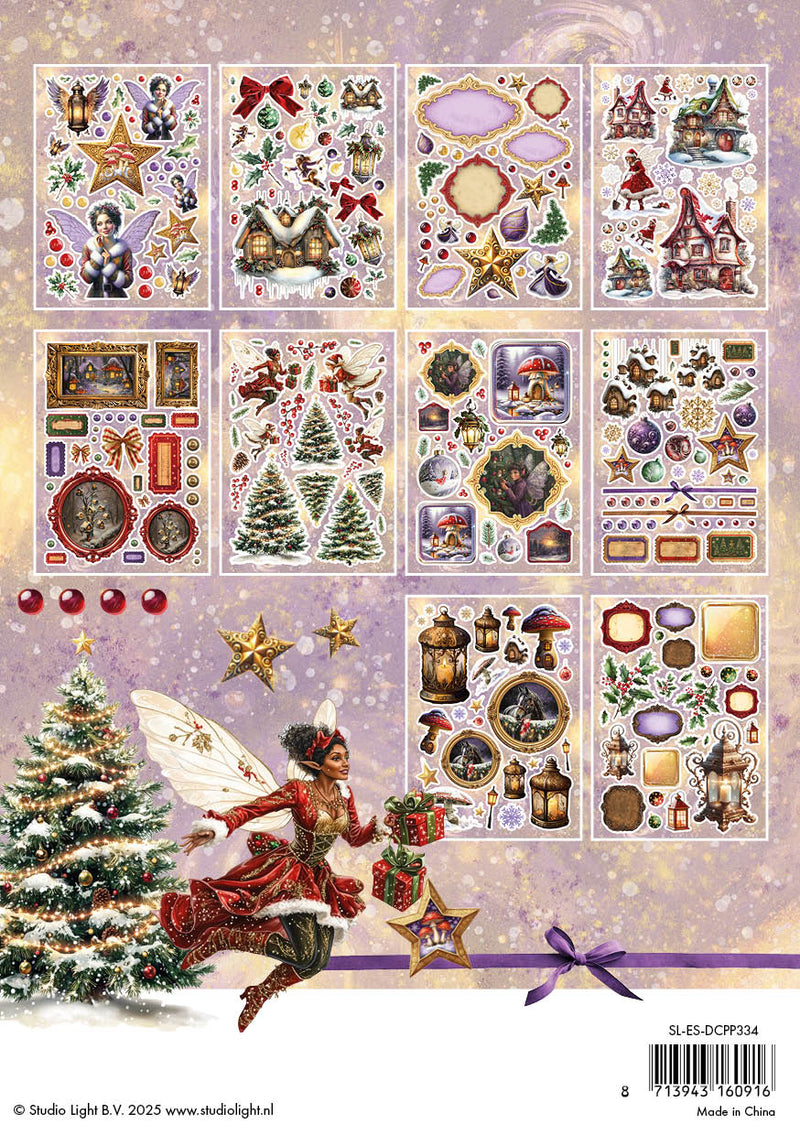 SL Die-Cut Paper Pad Fairy Christmas Essentials 20 Sheets-2