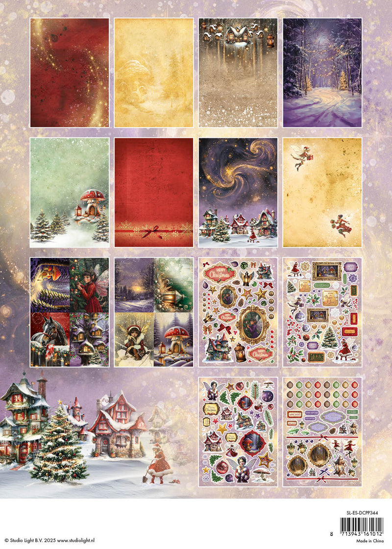 Bloc de papier découpé en filière SL Essentiels de Noël féerique 28 feuilles-2