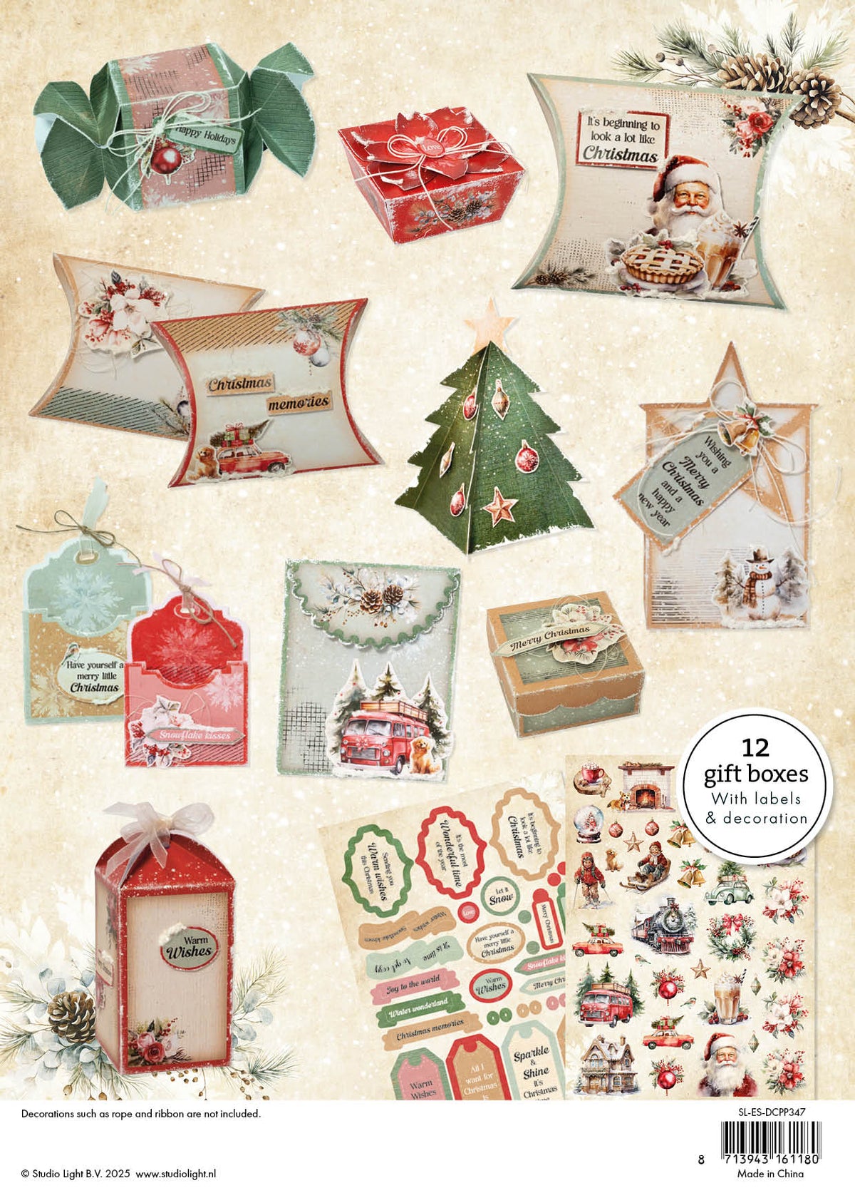 SL DIY Giftboxes Christmas Gifts Essentials 12 Sheets-2