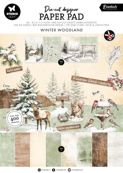 Bloc de papel de diseño troquelado SL Winter Woodland Essentials-1
