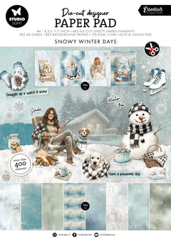 SL Die-Cut Designer Paper Pad Snowy Winter days Essentials-1