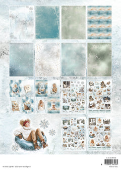 SL Die-Cut Designer Paper Pad Snowy Winter days Essentials-2