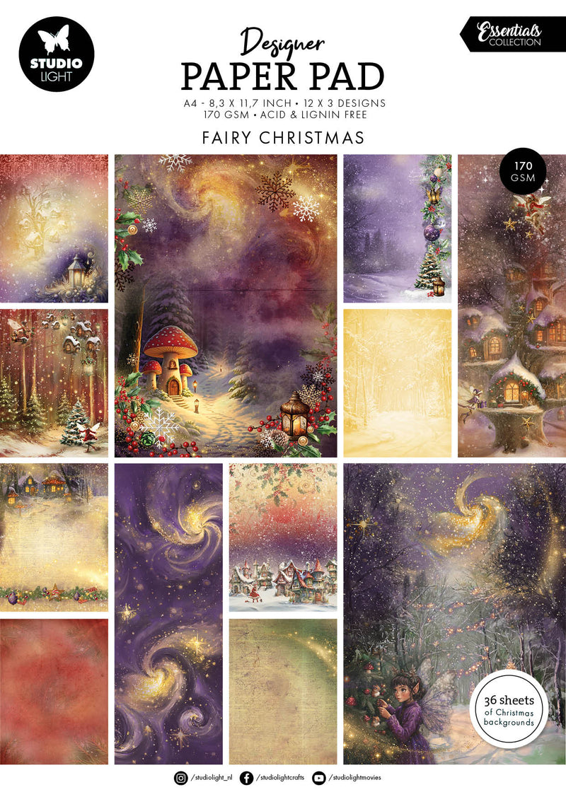 SL Designer Paper Pad Fairy Christmas Essentials 36 Sheets-1