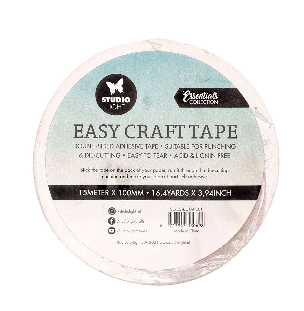 SL Easy Craft Tape Doublesided Adhesive 100mm Essential Tools 100x100x100mm 15 M nr.01-1